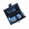 Factory Price Shoe Polish Cleaning Brushes Set Kit Shoe Care kit Brown Pu Leather Case Shoe Shine Kit