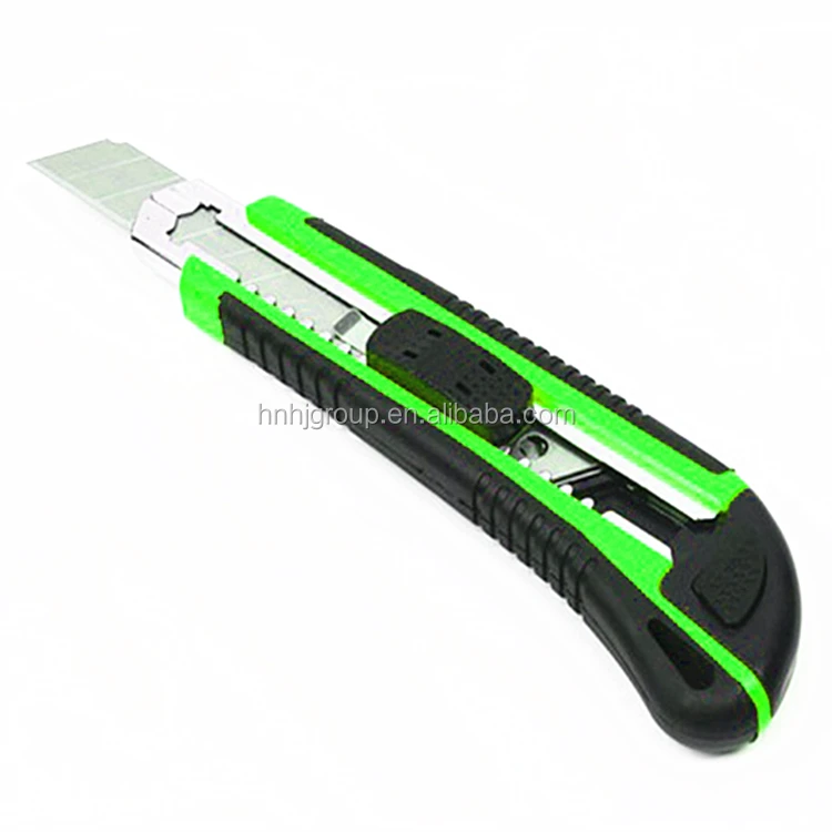 Factory Supply ABS+TPR Heavy Duty 18mm  With 3 Blades Cutter Knife