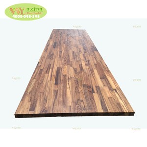 Factory supply finger joint solid teak wood counter top/ Custom fj teak wood tabletop for restaurant
