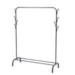 Factory wrought Modern iron clothes tree stand  With Meta Shoe coat rack standing hanger for Living Room