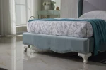 Family Bedroom Furniture Sleeping Luxury Modern Gold Queen King Size Bed Frame