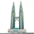Import Famous building Petronas Towers Jigsaw model 3D foam puzzle toy from China