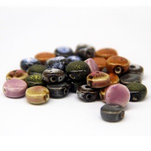 Fancy glaze 11*6mm angular circular beads spots jewelry accessories