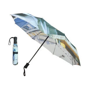 Fashion full printing fold umbrella 21 inch custom travel automatic folding umbrella