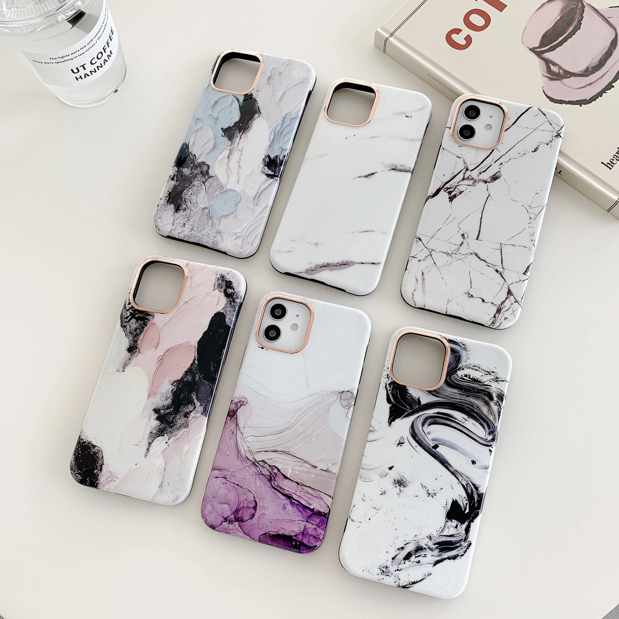 Fashion IMD Oil Painting Soft TPU Mobile Phone Cover Full Protective Cell Phone Case for iPhone 12/11/Xs Max/Xs/Xr/X