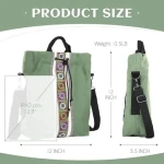 Fashion Ladies College Handbag Retro Crossbody Tote Bag with Logo Pattern Soft Travel Bag with Strap and Hasp Closure