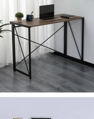 Fashion metal wooden combined Working Study Writing Desk Table Desktop PC Computer Desk