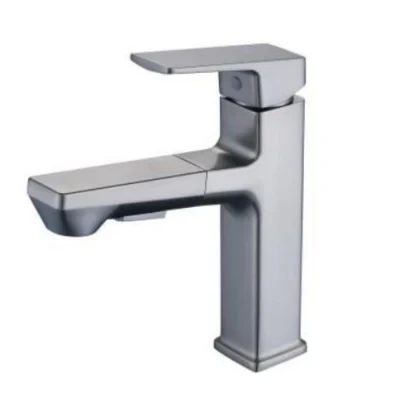 Fashion Modern Brushed Nickel Gold Bathroom Basin Taps Mixer Faucet