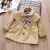 Import Fashion red khaki pink plaid bow tie baby winter coat girls trench coat from China