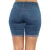 Import Fashion style Roll Up Cuffs Blue Denim jeans Bermuda Shorts for women &amp; ladies from China