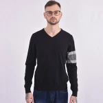 Fashion Style V Neck Custom Sweater Cotton Man
