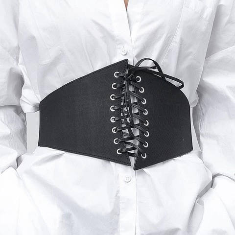 Fashion Style Women Super Big Size Harness Body Waist Belt Straps Elastic Wide Corset Belt
