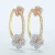 Import Fashion wedding jewelry flower design hoop earrings full pave cubic zirconia hypoallergenic earrings from China