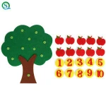 Felt Cloth DIY Children's Educational Toys Preschool Supplies Set of Apple Trees