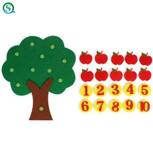 Felt Cloth DIY Children&#39;s Educational Toys Preschool Supplies Set of Apple Trees
