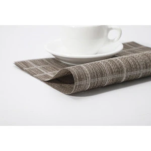 Fine Weaving Texture Elegant Heat Insulation Table Mat Pvc Non Slip Placemat Pad