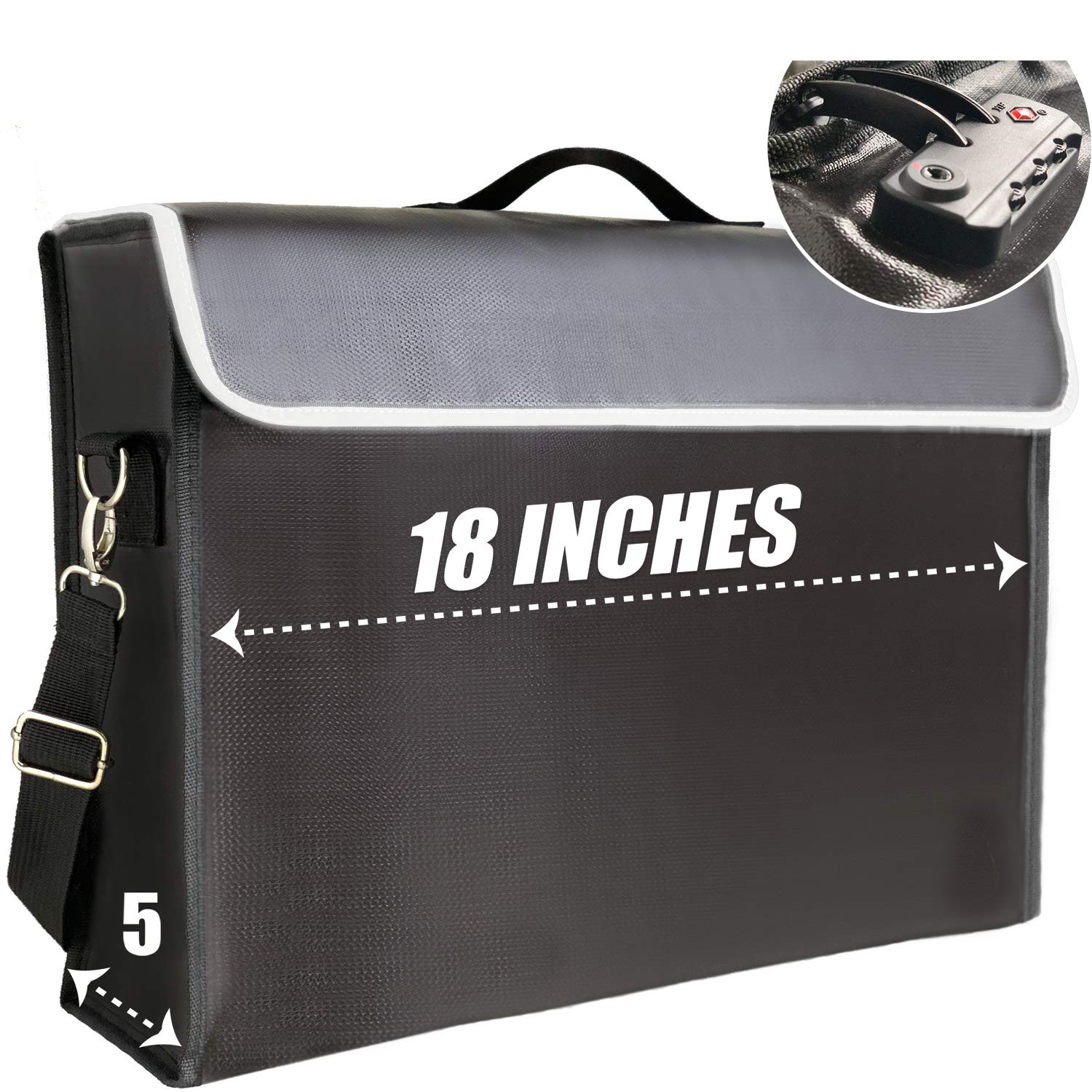Buy Fireproof Lock Box Bag For Documents - Fire Proof Safe Document ...