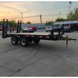 Flatbed trailer special vehicle small excavator trailer load capacity 8 tons 2 axles can be customized