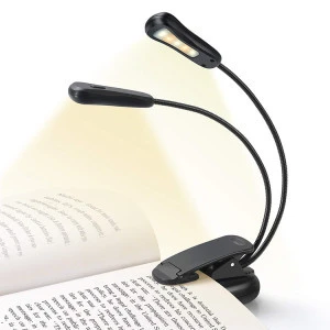 Flexible Easy Clip On 5 or 9 Level Brightness Cool and Warm Light Reading Lamp Soft Table Light for Night