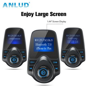 FMT10 Wireless Best LCD Handsfree Auto Aux Bluetooth USB Car Kit FM Transmitter Audio MP3 Player