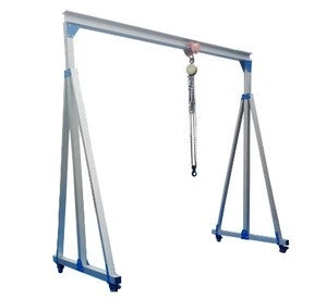 Foldable, easy portable mini gantry crane 0.5ton warehouse crane aluminum hand push type gantry
