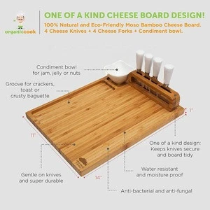 Food Grade household Bamboo Cheese Cutting Board