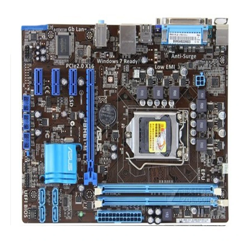 For ASUS P8H61-M LX original motherboard DDR3 LGA 1155 USB2.0 16GB for I3 I5 I7 22/32nm H61 Desktop motherboard