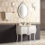 Import foshan factory luxury antique two sinks 60 inch bathroom vanity from China