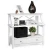 Import french stye modern white wood small Corner console table with drawers and storage shelf from China