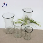 Fulaishan clear cylinder glass vases