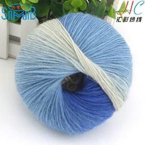 FY-KM2730 2018 oeko tex huicai textile supply space dyed 100% wool roving yarn rainbow wool yarns wholesale for knitting