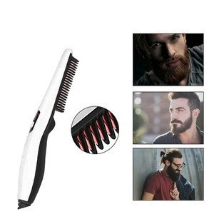 Generation 2 Electric Men Quick Beard Straightening Brush Ionic Heated Styling Detangle Hair Comb