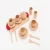Import girl play house tableware solid wood without paint simulation kitchen cooking tableware toy beech Sensory Bin Waldorf Toys from China