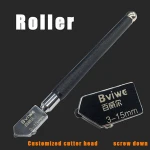 Glass Cutter Professional Heavy Duty Golden Handle Pencil Style Oil Feed Carbide Tip Glass Cutter Cutting Tools for Tiles