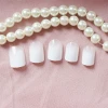 Glitter White Gradients Artificial Fales Nails Hottie Clear French Nails Simple Design Nails For Finger Manicure Tools