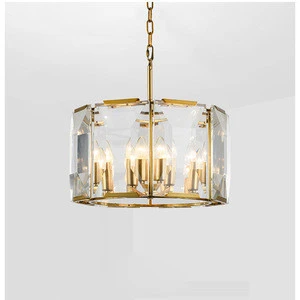Gold Color and crystal+ Iron Material luxury crystal pendant light