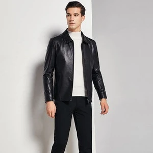 Good Price  Bomber Woman Real Male Leather Jacket For Men