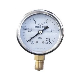 good price micro stainless steel liquid water filled pressure gauge