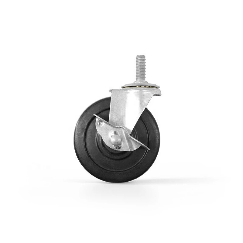 Good price threaded stem swivel casters M12-75 caster wheels with brake for t slot aluminium profile