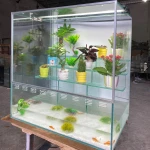 good quality custm made flower storage display glass fish tank aquarium