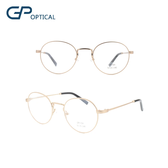 GP1704 New model Vintage round metal optical frame fashion eyewear glasses