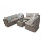 Green weatherproof resin wicker outdoor leisure ways patio furniture