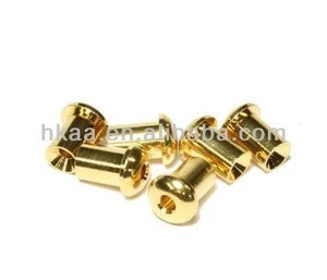 guitar parts processing service gold plated large top mount guitar string ferrule