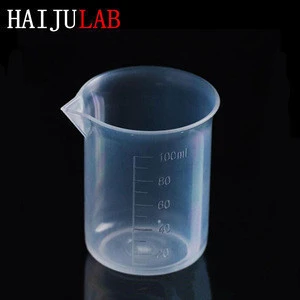 HAIJU Lab Plastic Beaker 100ml,Lab Plastic Ware