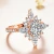 Import Hainon gold jewelry Luxurious shiny white diamond drill bit engagement ring women rose gold fashion jewelry 2018 rings wholesale from China