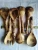 Import Hand Made Olive Wood Salad Servers African Safari Themed Cow Bone from USA