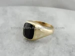 Handmade Mens Gemstone Ring Natural Black Onyx 925 Sterling Silver Fine Jewelry