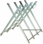 Handy Sawhorse Galvanised Folding Saw Trestle For 4 Logs Cutting In Saftey with handles