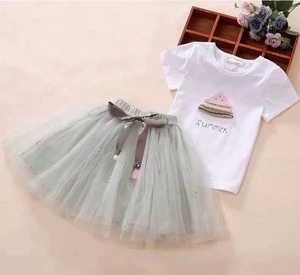 Hao Baby 2018 Summer Children Clothing Set New Designs Girls Clothes Suits Boutique Kids Clothing Set