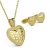 Import Heart Shape Smooth Surface Pendant Necklace Stud Earrings Jewelry Set Gift from China
